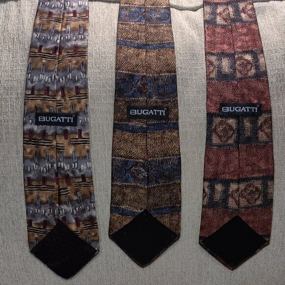 Bugatti Italian Silk Neck Ties *SET OF 3* - Picture 6 of 7